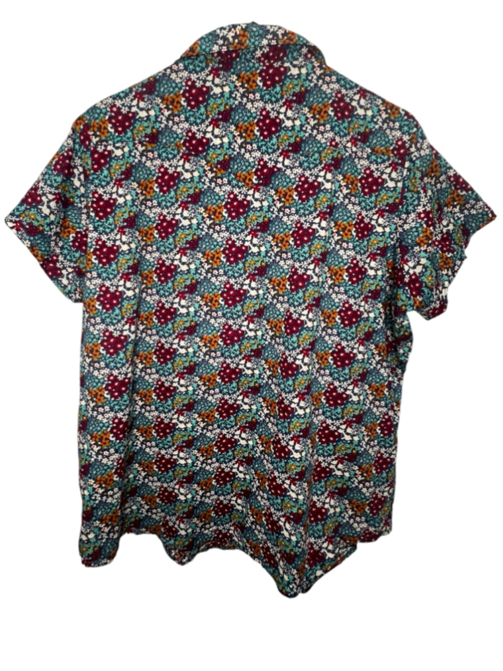 Wrangler Colorful Floral Patterned Western Pearl Button Snap Button Down Shirt - Picture 5 of 5